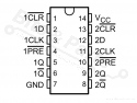 IC 74HC74 Dual D-Type Positive-Edge Triggered Flip Flops